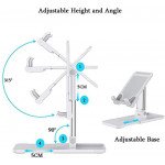 Wholesale Universal Heavy Duty Desktop Tabletop Cell Phone, iPad, Tablet Lifting Bracket with Foldable Adjustable Height and Angle (White)